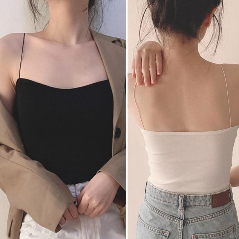 Áo hai dây dáng chữ U có đệm lót ngực không gọng thép cho nữ