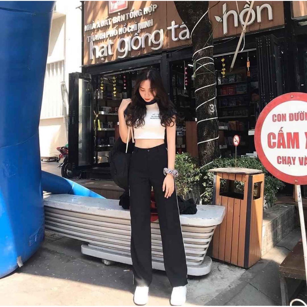 [Mã FAMAYWA giảm 10K đơn 50K] Quần Tây Ống Rộng Cullotes 1 Sọc Nhỏ | BigBuy360 - bigbuy360.vn