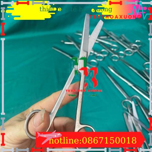 [ Hàng Cao Cấp ] Kéo Y Tế Thẳng Hai Đầu Tù 18cm Parkistan - Kéo Cắt Thuốc 18cm