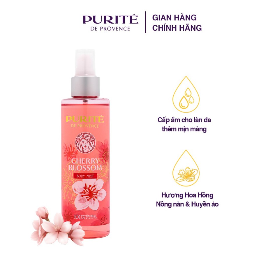 Xịt Thơm Dưỡng Thể Purite Hoa Anh Đào 200ml | BigBuy360 - bigbuy360.vn