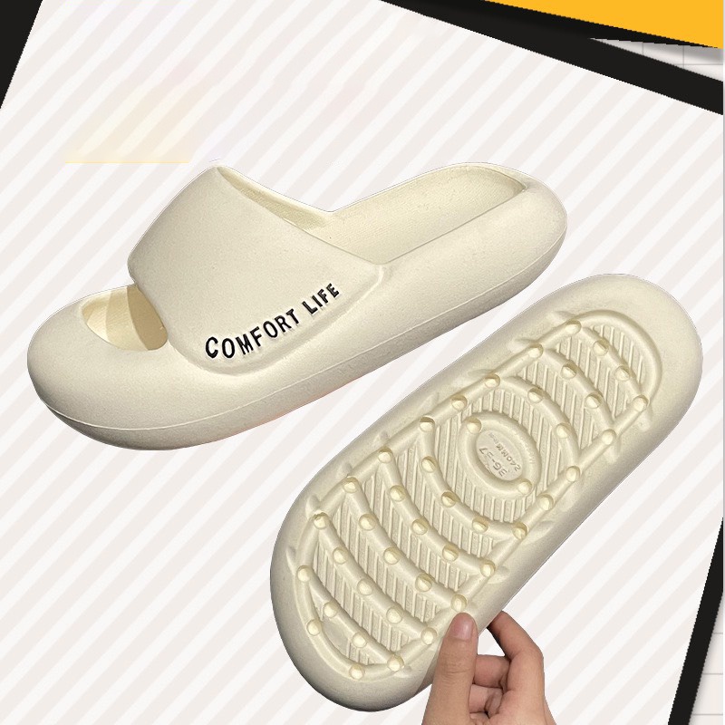 Dép bánh mì quai ngang bít mũi, dép đế cao chống trơn chống nước