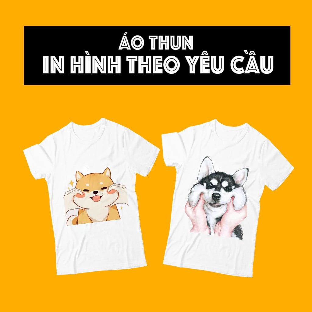 Áo thun in ảnh theo yêu cầu, thiết kế chữ miễn phí 65%cotton - MONKEY Cotton