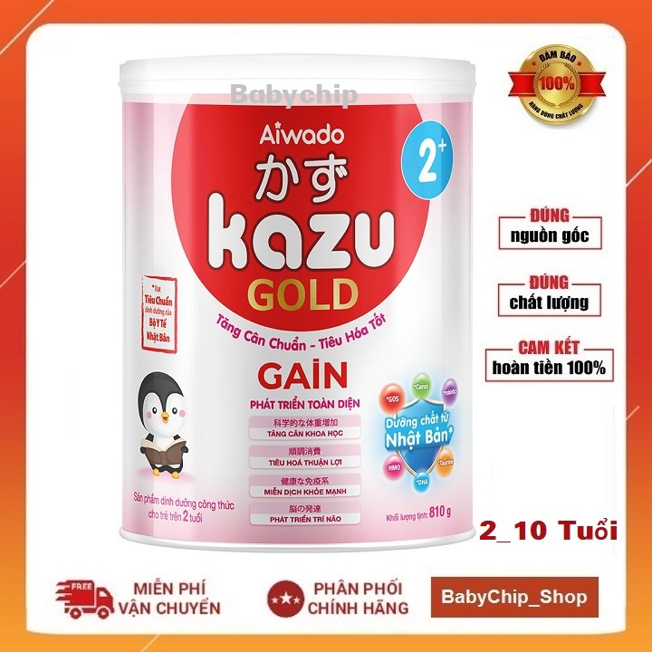 Sữa Bột Kazu Gold Gain 0+, 1+ 2+ 810g [Date mới nhất]