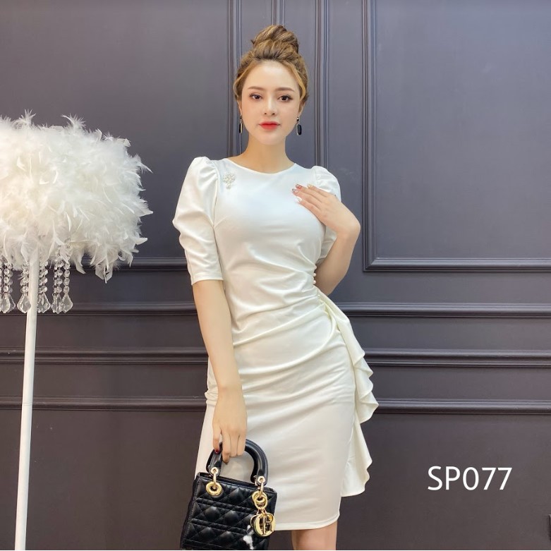 CRYS Váy body ngọc sườn, váy công sở, dự tiệc quyến rũ SP077 | BigBuy360 - bigbuy360.vn
