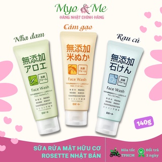 Sữa rửa mặt Rosette hữu cơ thảo mộc (nha đam/cám gạo/rau củ) - 140g