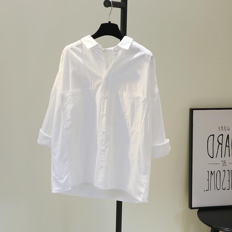 Áo sơ mi nữ form rộng chất thô đũi, thời trang phong cách trẻ | BigBuy360 - bigbuy360.vn