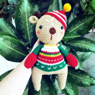 Bé tuần lộc giáng sinh noel móc len nhồi bông siêu cưng, siêu dễ thương | ryry store
