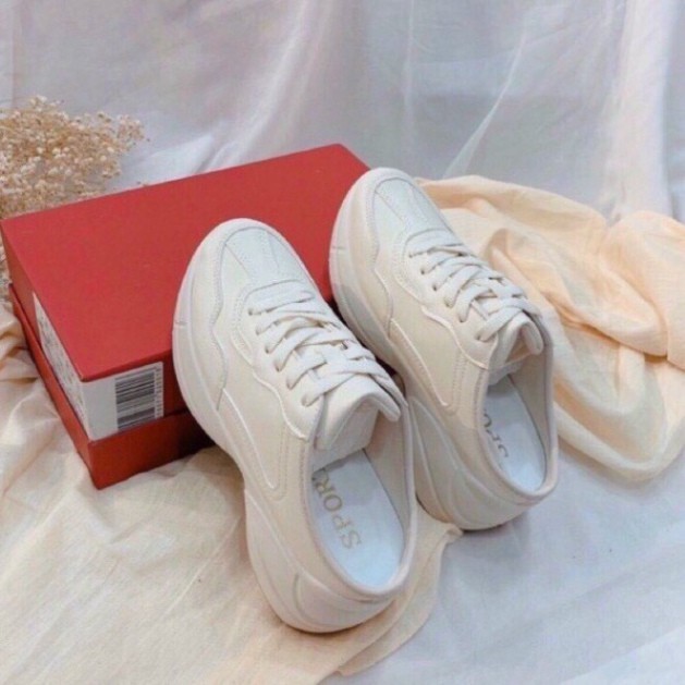 [HOT] Giày sục thể thao nữ GC thiết kế sang chảnh cao cấp màu trắng tinh khôi | BigBuy360 - bigbuy360.vn
