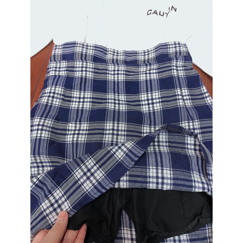 Sét áo Cautio + chân váy kẻ HARIQUEEN
