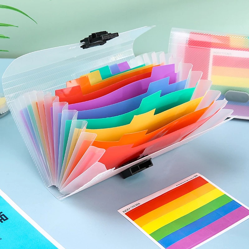 1 Bìa Nhựa Đựng Hồ Sơ Tài Liệu Khổ A6 13 Ngăn Tiện Dụng
