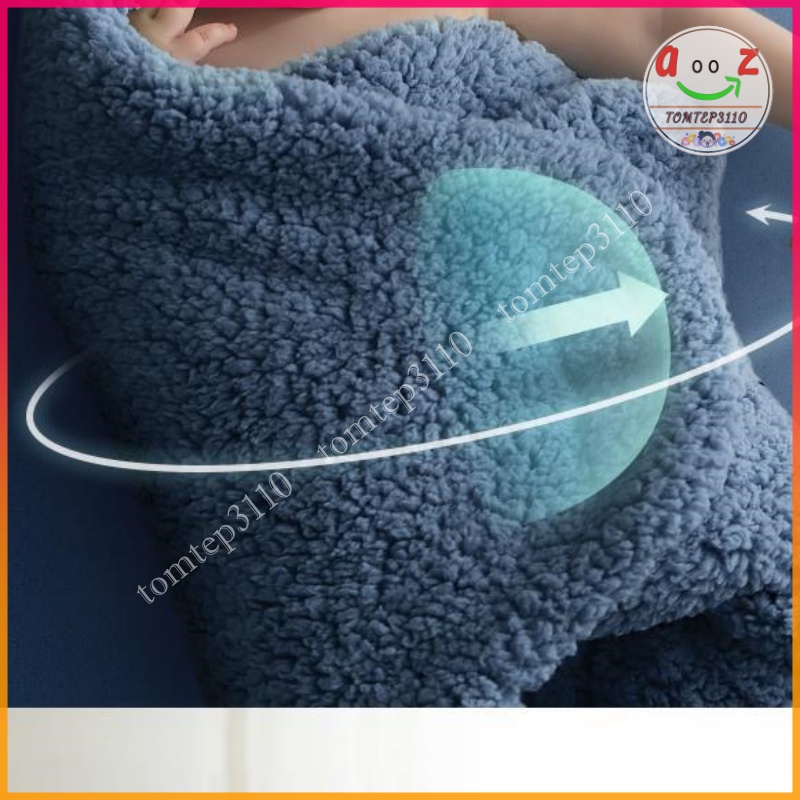 Chăn Ủ Gấu Lông Cừu Có Chân Loại Dày 3 Lớp Siều Mềm Mại Và Giữ Ấm Cực Tốt Cho Bé Từ 0 Đến 3 Tháng