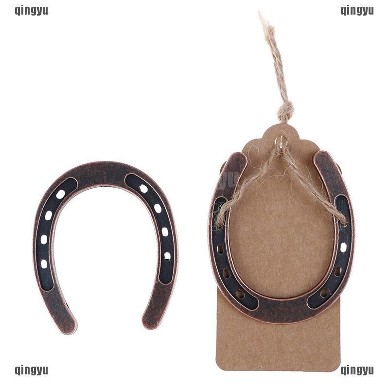 Phụ kiện trang trí quà hình móng ngựa chất liệu hợp kim kẽm kích thước 60*70mm