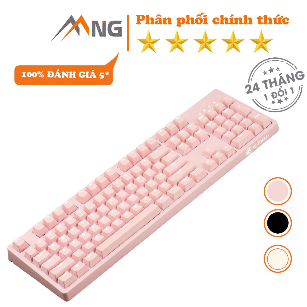 Bàn phím máy tính E-Dra EK3104, cơ, quang, có dây, có led, phù hợp chơi game, văn phòng