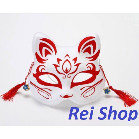 Mặt nạ cáo nửa mặt có đính chuông