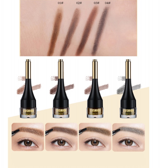 Kem Nhuộm Lông Mày BSIMONE 4 Màu Tùy Chọn 3D Kháng Nước Kèm Cọ Cao Cấp
