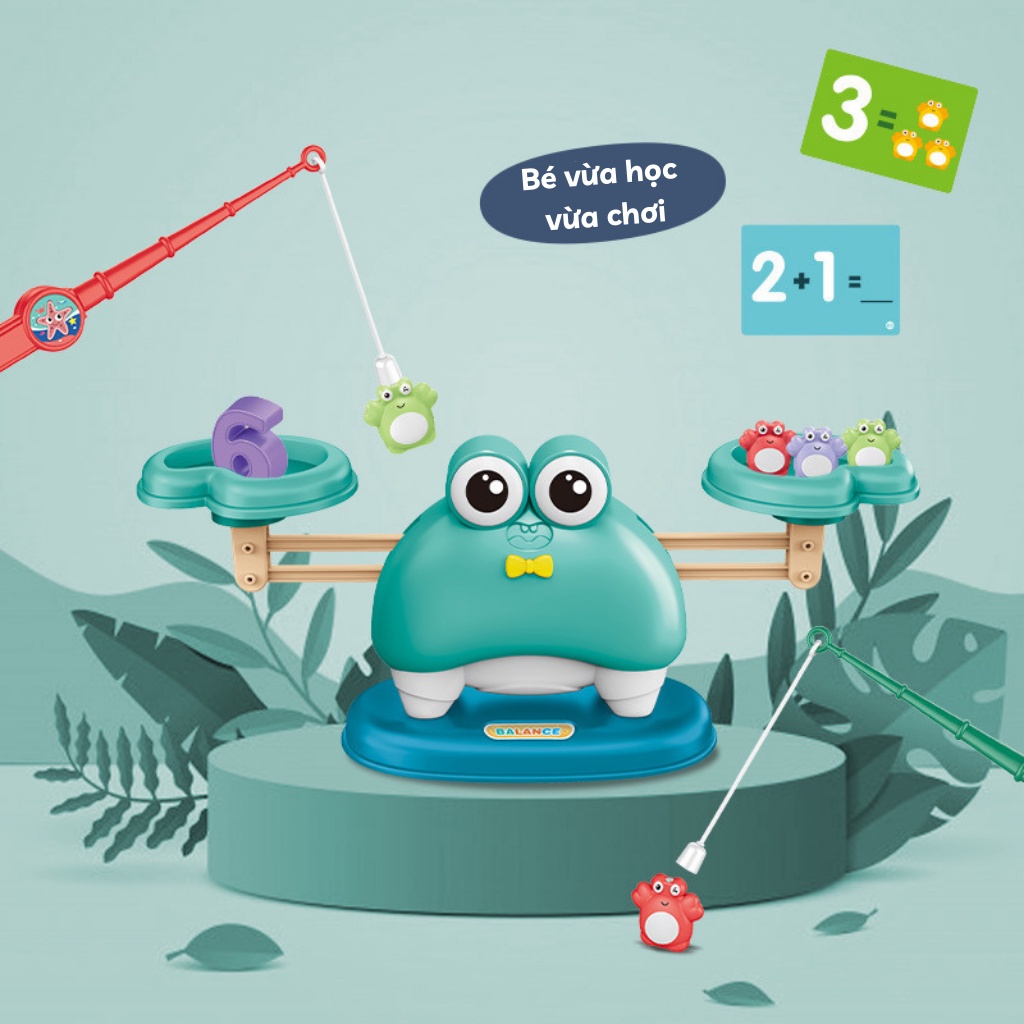 Đồ chơi cho bé gái bé trai PLAYKID cua cân bằng toán học phát triển trí tuệ cho bé PK025