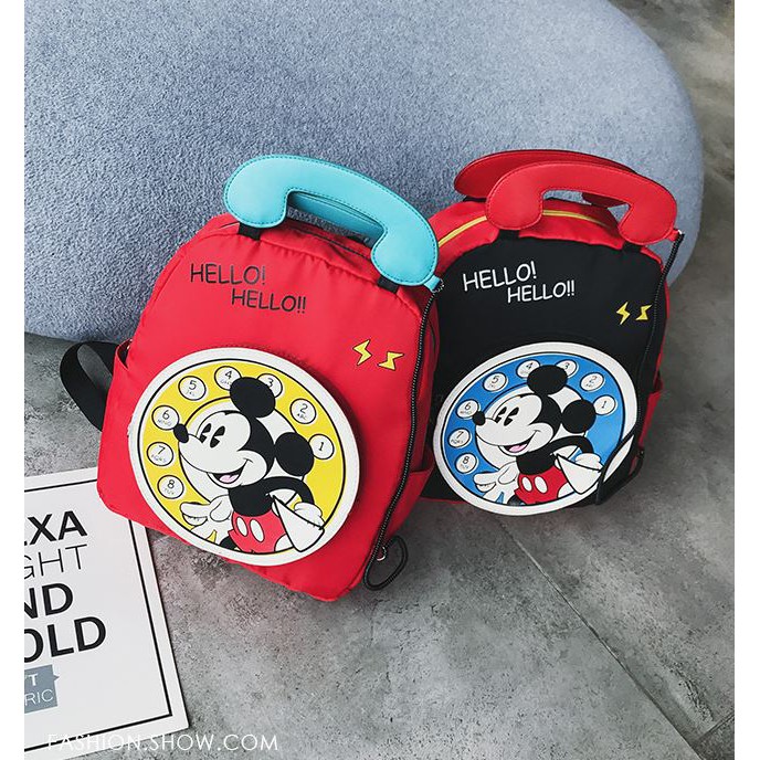 Balo Mickey cho bé trai và bé gái, Balo da cao cấp