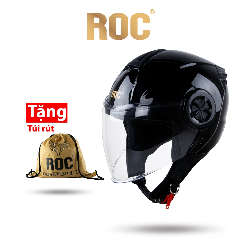 Mũ Bảo Hiểm 3/4 Thời Trang Cao Cấp ROC R06 An Toàn Cá Tính Phù Hợp Cả Nam Và Nữ, Bảo Hành Chính Hãng 1 Năm