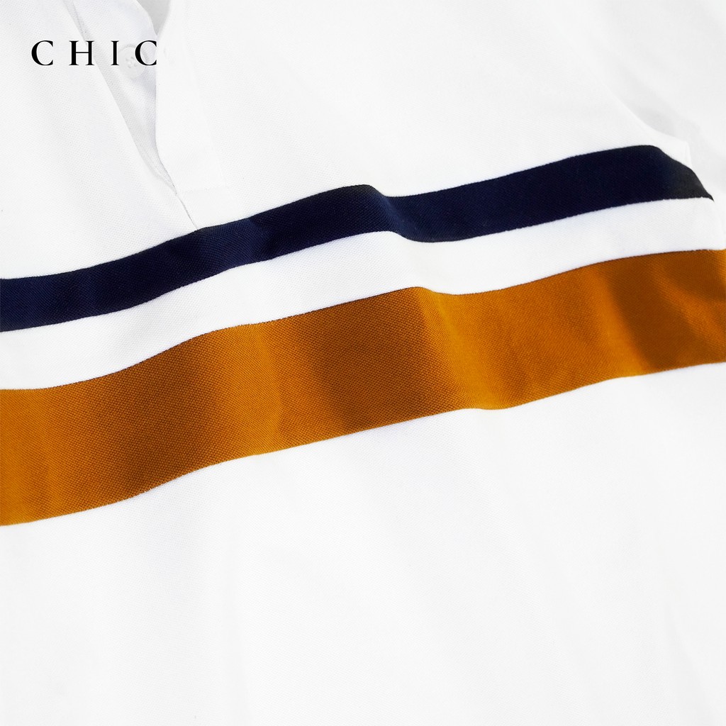 Áo Polo nam cổ bẻ phối ngang Xanh Navy- Vải cá sấu CVC Cotton Cao Cấp - Thiết kế chuẩn form trẻ trung - CHICWEAR | BigBuy360 - bigbuy360.vn