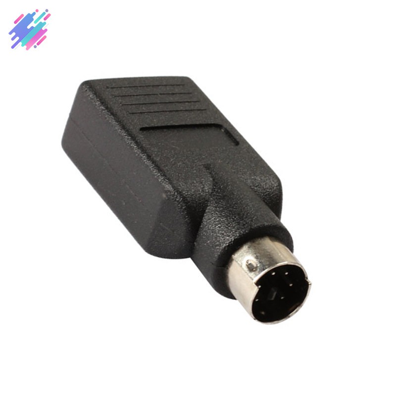 Đầu chuyển đổi cổng USB sang PS2 PS/2 cho chuột/bàn phím máy tính màu đen