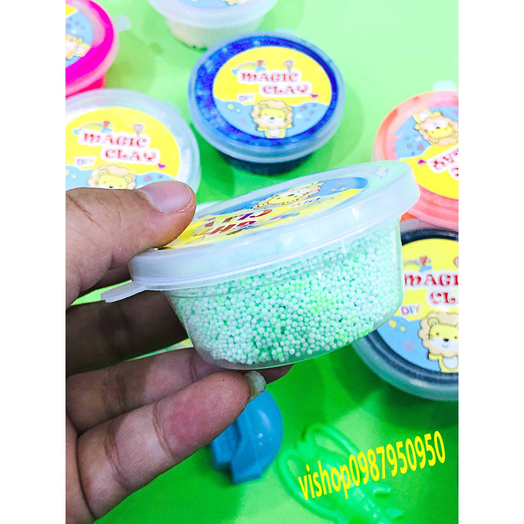 đồ chơi slime - hộp xốp cực dẻo mềm mã RZF61 N5 bên