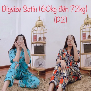 Đồ Bộ Pijama Satin bigsize - Tay Ngắn Quần Dài