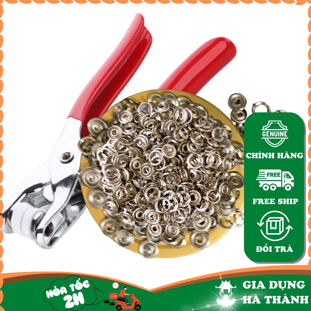 Combo 20 Bộ Cúc Bấm Áo Kim Loại Khuy Bấm Dành Cho Kìm Bấm Cúc Quần Áo Tiện Lợi 9.5mm