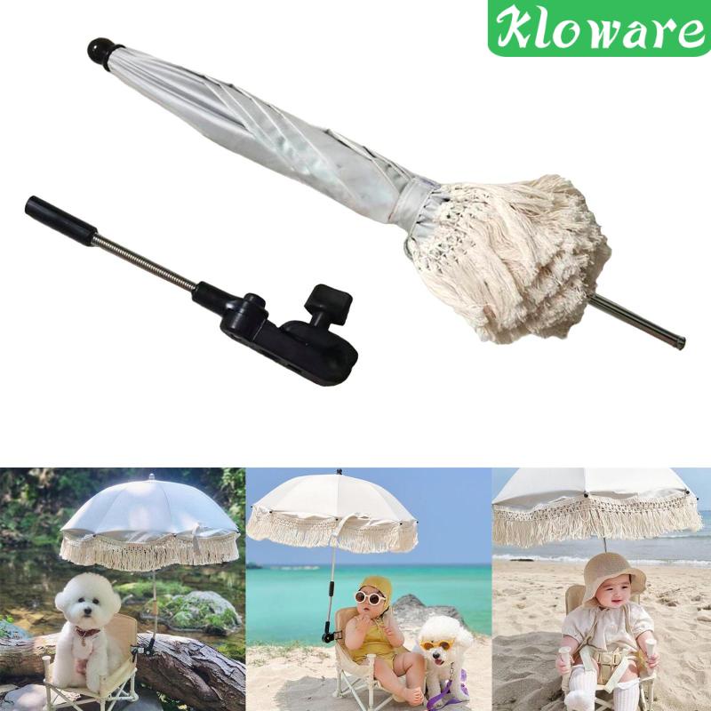 Dù Che Mưa Nắng Có Kẹp Gắn Xe Đẩy Em Bé