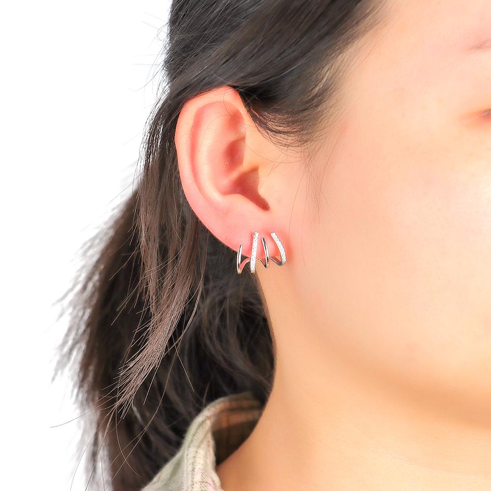 Osier1 925|Đôi Bông Tai Mặt Đá Nữ Tính Thời Trang|Bông Tai Thời Trang Xinh Xắn Cá Tính