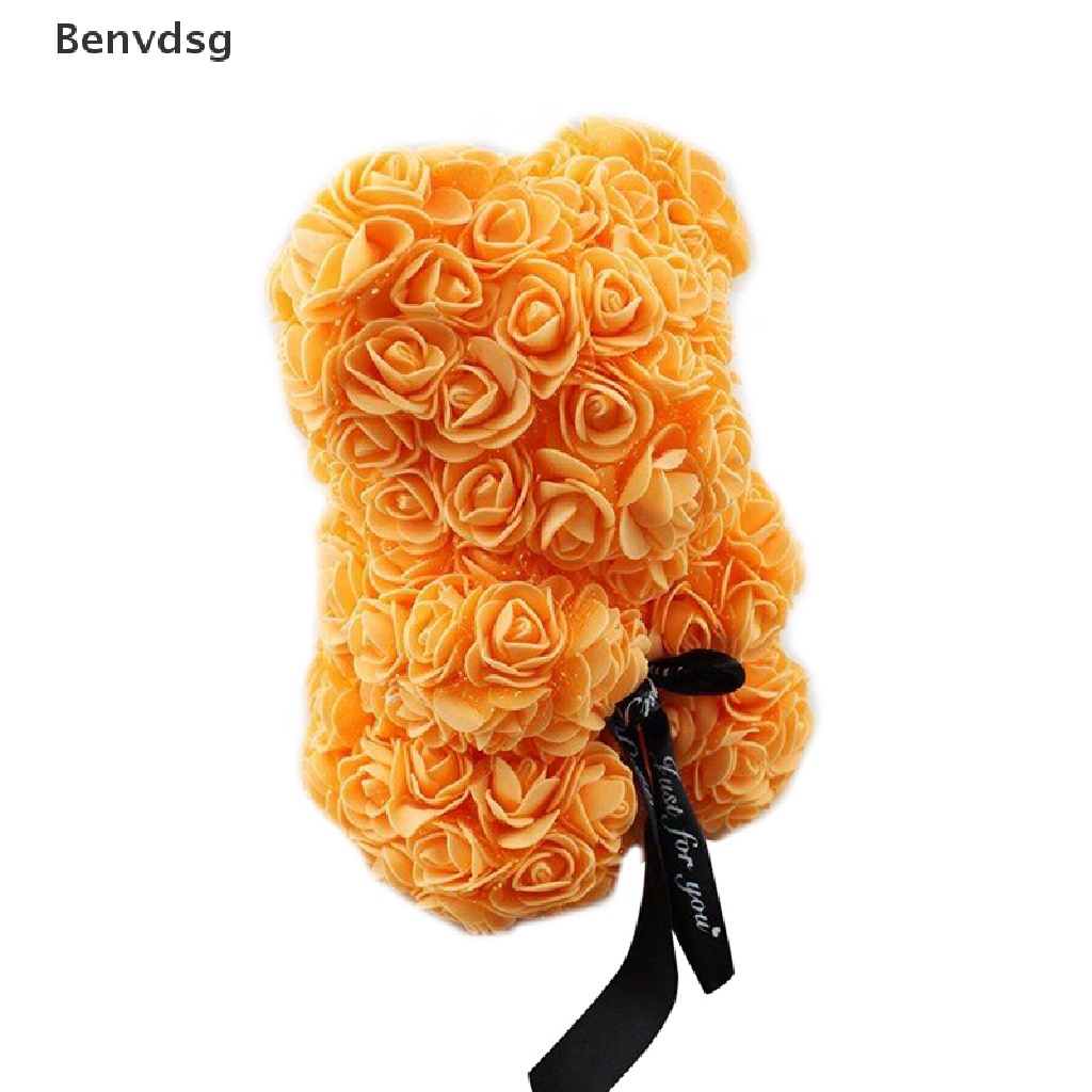 Khuôn làm khối hoa hồng giả thủ công 15cm/20cm/33cm hình chú gấu bằng xốp độc đáo