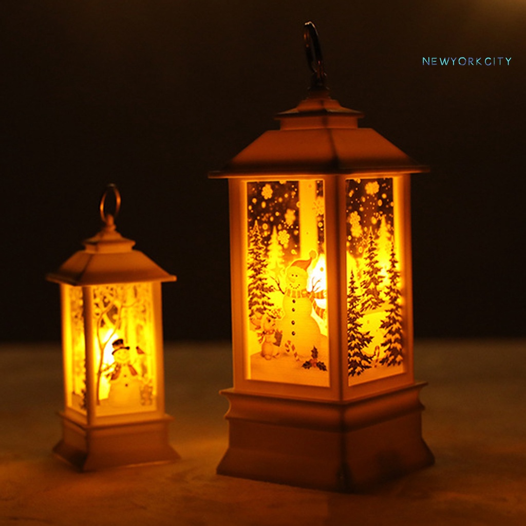 Đèn dầu hình ông già noel/tuần lộc/người tuyết trang trí nhà cửa dịp giáng sinh