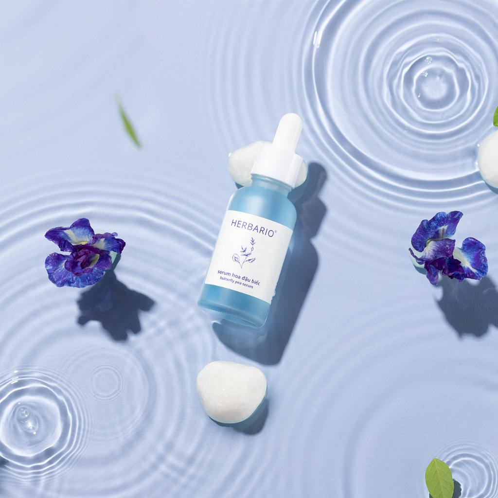 Serum hoa đậu biếc Herbario 30ml tinh chất dưỡng da ngăn ngừa lão hoá - Herbario Thuần Chay