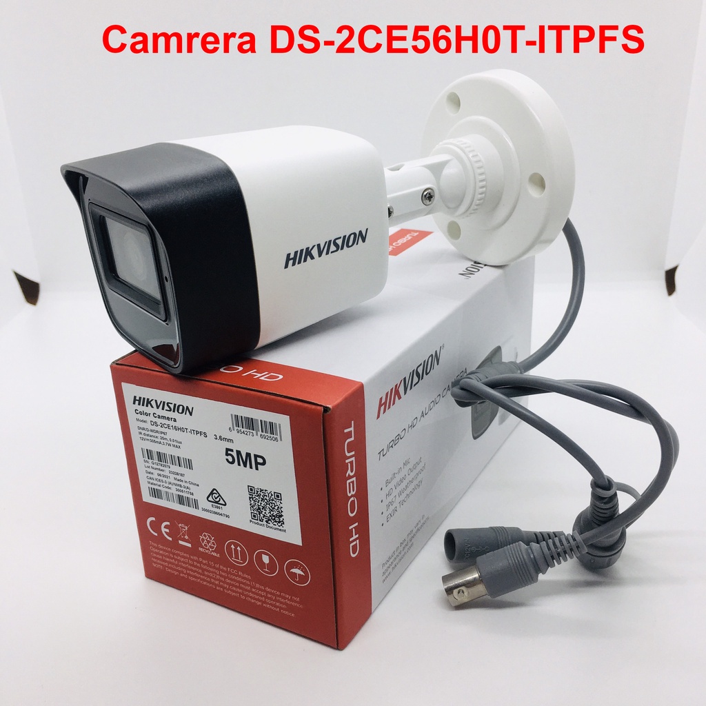 Trọn  Bộ Camera 1/2/3/4 Mắt Hikvision 5MP 2560 x 1920 Tích Hợp Míc (FULL PHỤ KIỆN LẮP ĐẶT), Tùy Chọn Ổ Cứng
