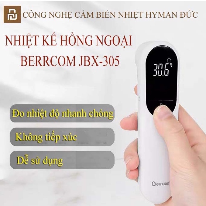 NHIỆT KẾ HỒNG NGOẠI Xiaomi Berrcom JXB-305 chính hãng - Nhiệt kế thông minh đo không tiếp xúc chất lượng cao