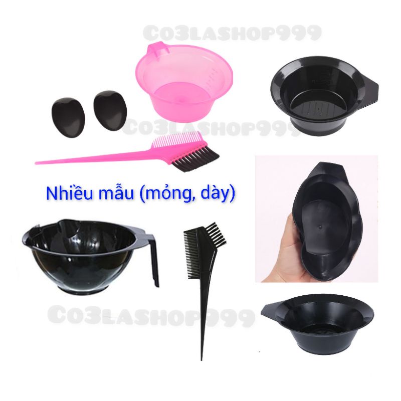 Tách lẻ lược, kẹp mỏ vịt, bịt tai, mũ trùm, chén, dụng cụ nhuộm tóc, LOẠI THƯỜNG, MỎNG