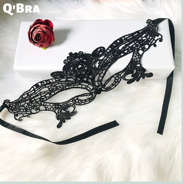 Mặt nạ ren cosplay màu đen có dây buộc sexy cho nữ phụ kiện bịt mắt cosplay sexy cho cho nàng quyến rũ | BigBuy360 - bigbuy360.vn