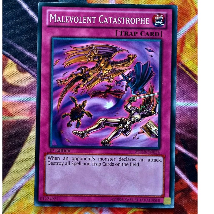Thẻ Bài Mint90 Yugioh Trap Malevolent Catastrophe - Common