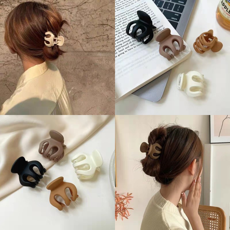 Kẹp tóc càng cua, cặp tóc nhám nhỏ xinh dễ thương cho nữ phong cách Hàn Quốc