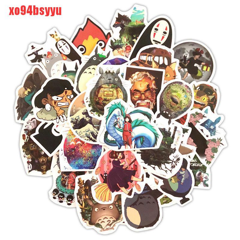 Bộ 50 Miếng Dán Hoạt Hình Totoro Spirited Away Chống Thấm Nước xo94bsyyu