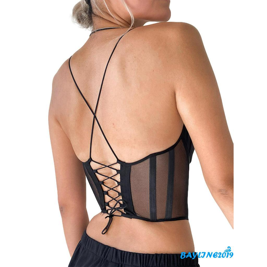 Áo Lửng Hai Dây Thời Trang Quyến Rũ Dành Cho Nữ