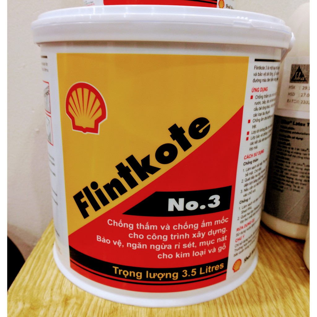 FREESHIP🌟SHELL FLINTKOTE LON 3.5L 🌟CHỐNG THẤM BỂ CÁ CẢNH HỒ CÁ KOI 🌟SƠN CHÍNH HÃNG FLINKOTE THÁI LAN