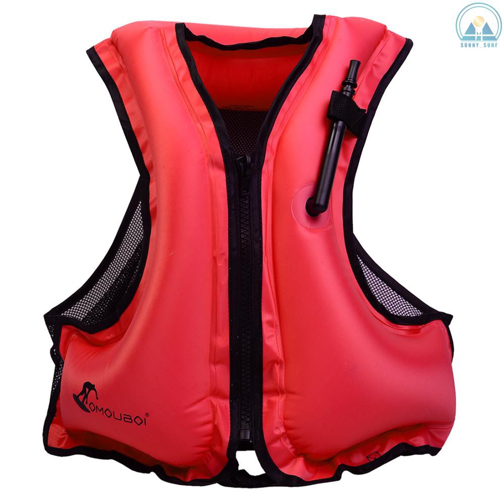 Sunny☀ Adult Inflatable Swim Vest Life Jacket for Snorkeling Floating Device Swimming Drifting Surfing Water Sports Life Saving