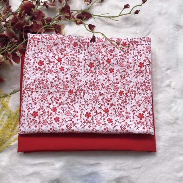 Vải áo dài hoa nhí