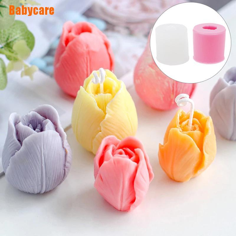 Khuôn Silicone Làm Bánh Hình Hoa tulip 3d