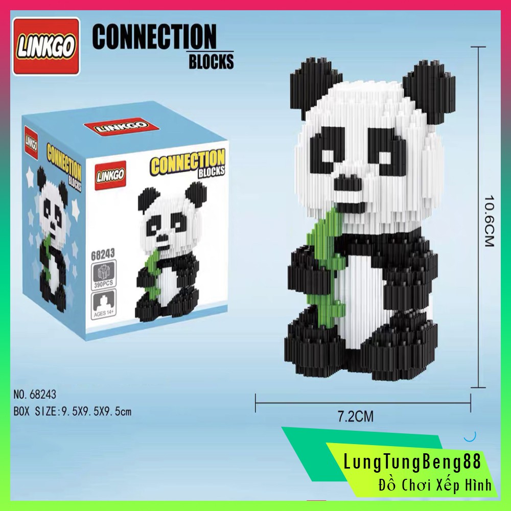 Xếp Hình lego,Lắp Ghép Hãng Linkgo Cao Cấp Hình Gấu Siêu Dễ Thương