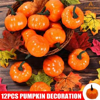 Abh 12 Quả Bí Ngô Nhân Tạo Dùng Trong Trang Trí Tiệc Halloween Kích Thước 4.2x5.2cm