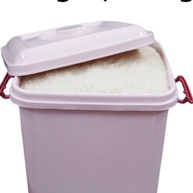 Thùng đựng gạo 10kg Việt Nhật có nắp đậy - thùng nhựa có nắp. VN5351