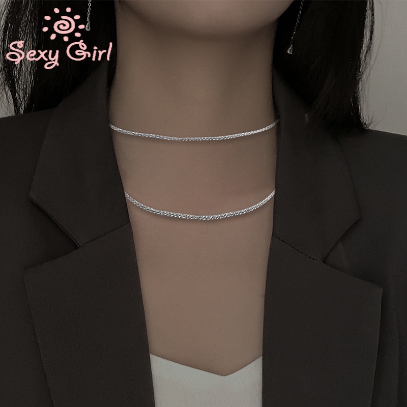 Vòng cổ Mặt Hình Bầu Trời Sao Lấp Lánh Đơn Giản Thời Trang Cho Nữ