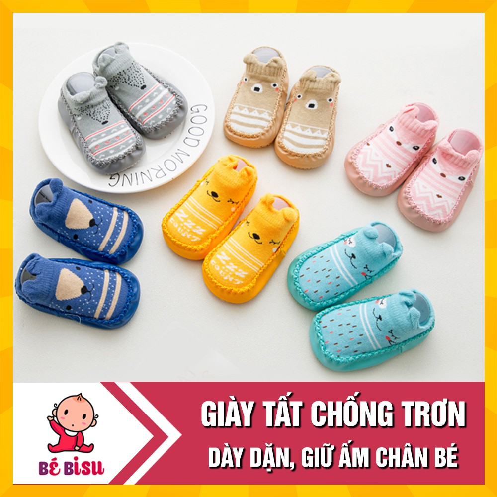 Combo 2 đôi Giày tất tập đi chống trơn trượt cho bé (từ 6 tháng- 2 tuổi)