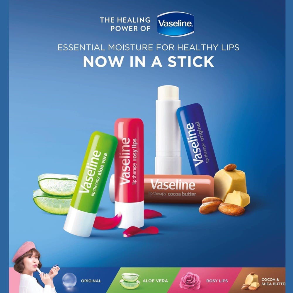 Son Dưỡng Vaseline Thỏi - Son Dưỡng Môi Vaseline Lip Therapy Dưỡng Ẩm 4.8g